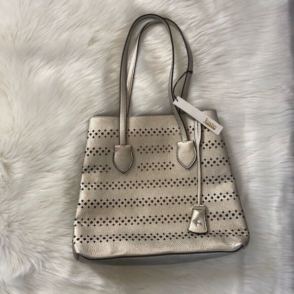 NWT Kate Landry Gold Laser Cut Tote - Picture 1 of 7